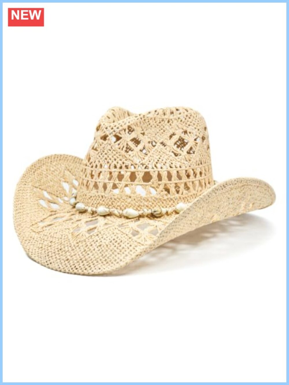 Woven Straw Cowboy Hat Teardrop Western Cowgirl Sun Hat Rodeo